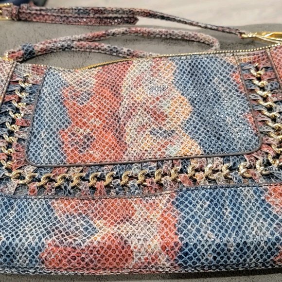 Aimee Kestenberg Snakeskin Print Crossbody Purse - Picture 1 of 8